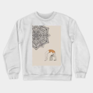 Mandala Minimalist Yoga Girl Crewneck Sweatshirt